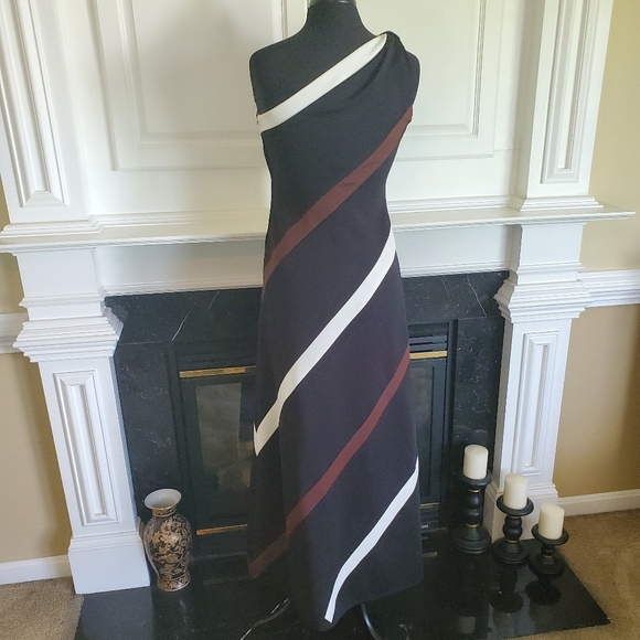 VINTAGE ONE SHOULDER MAXI DRESS - Picture 4 of 7